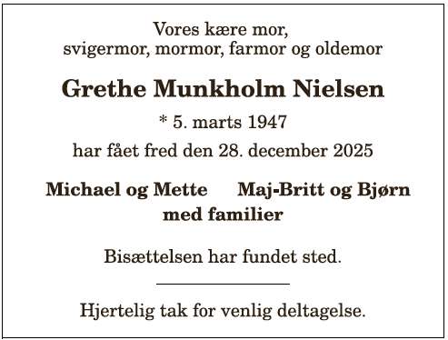 Grethe Munkholm Nielsen - 1210395694