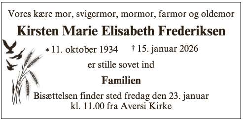 Kirsten Marie Elisabeth Frederiksen