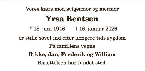 Yrsa Bentsen - 1210398156