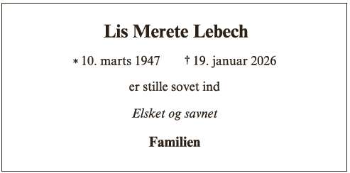Lis Merete Lebech - ÍD 70978