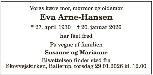 Eva Arne-Hansen - 1210398482