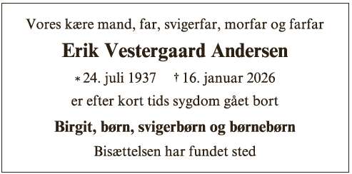 Erik Vestergaard Andersen - ID 70857