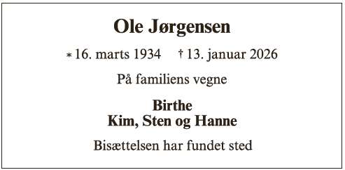 Ole Jørgensen - ID: 70748