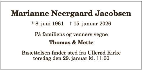 Marianne Neergaard Jacobsen - 1210398139