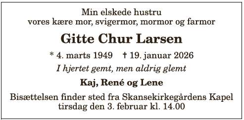 Gitte Chur Larsen - 1210398648