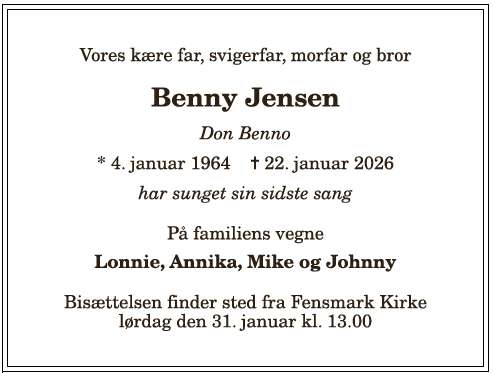 Benny Steen Michael Jensen - 1210398626