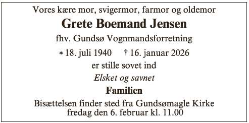 Grete Boemand Jensen -  ID 71050