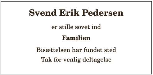 Svend Erik Pedersen - 1210398019