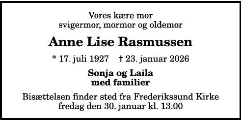 Thea Anne Lise Rasmussen - 1210398852