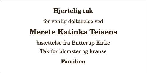 Merete Kathinka Teisen - 1210399033