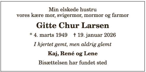Gitte Chur Larsen - 1210398650