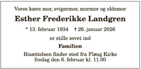 Esther Frederikke Landgren - 1210399176