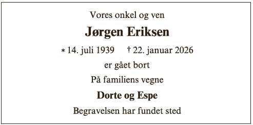 Jørgen Eriksen - ID 71067