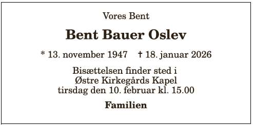Bent Bauer Oslev - 1210399056