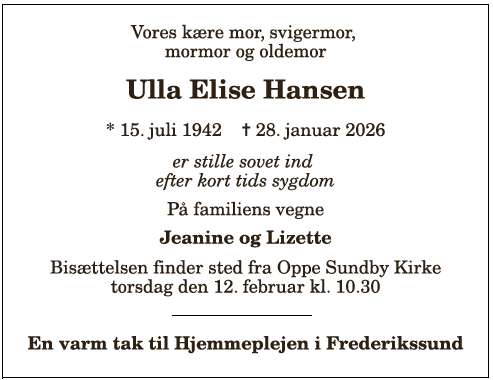Ulla Elise Hansen