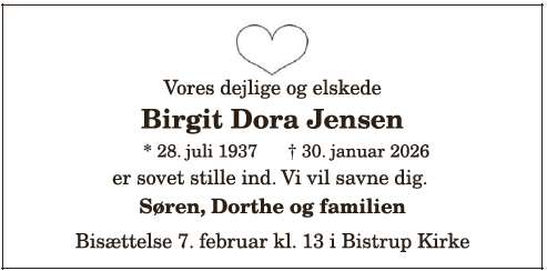 Birgit Dora Jensen - ID: 20320