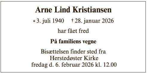 Arne Lind Kristiansen - ID 71318