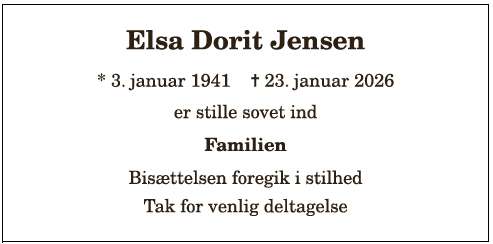 Elsa Dorit Jensen - 1210399006