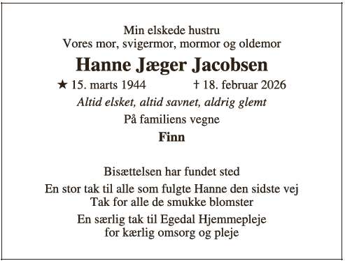 Hanne Jæger Jacobsen