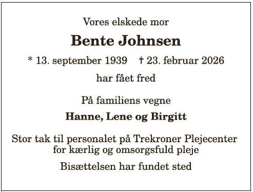 Bente Johnsen - 1210402556