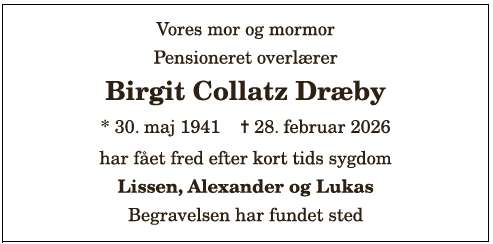Birgit Collatz Dræby - 1210403641