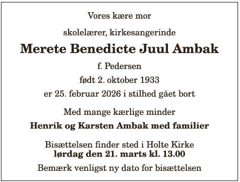 Merete Benedicte Juul Ambak - 1210403486