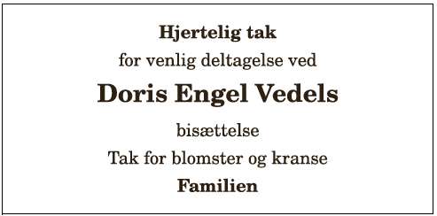 Doris Engel Vedel - 1210402672