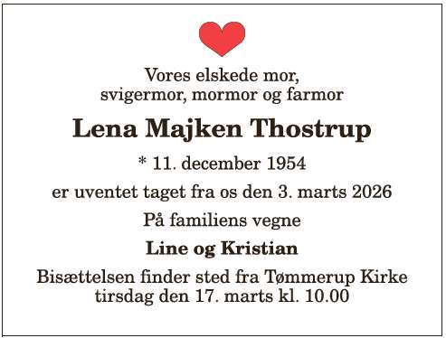 Lena Majken Thostrup - 1210403566