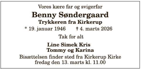 Benny Søndergaard - 1210403739