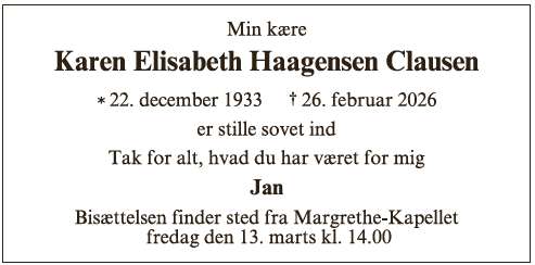 Karen Elisabeth Haagensen Clausen 72530