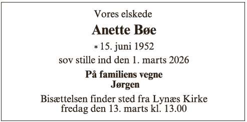 Anette Bøe - ID 72476