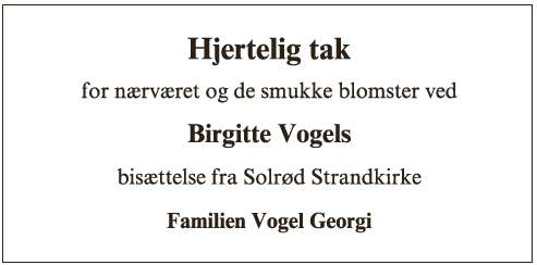 Birgitte Vogel ID: 72562