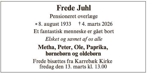Frede Juhl - ID 72499