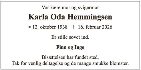 Karla Oda Hemmingsen