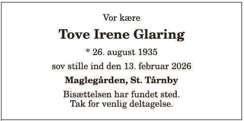 Tove Irene Glaring - 1210404154