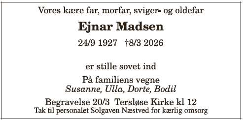 Ejnar Madsen - ID: 20709