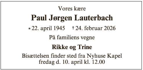 Paul Jørgen Lauterbach - ID 72698