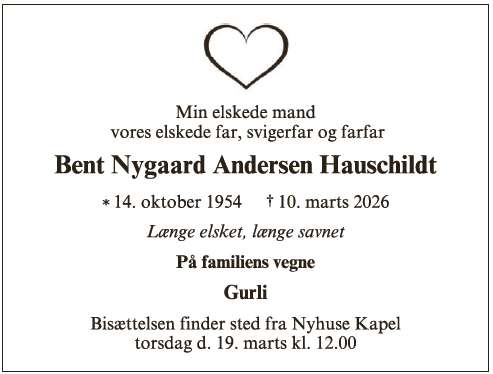 Bent Nygaard Andersen Hauschildt - 72709