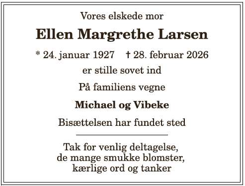 Ellen Margrethe Larsen - 1210404353