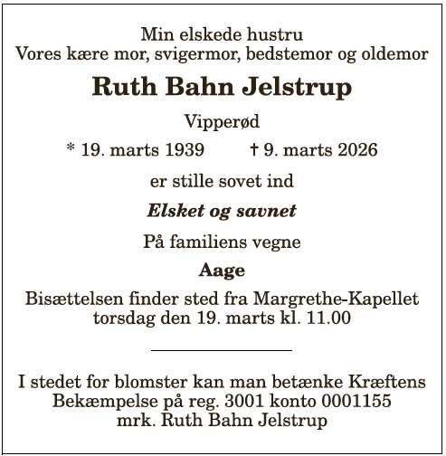 Ruth Bahn Jelstrup - 1210404247