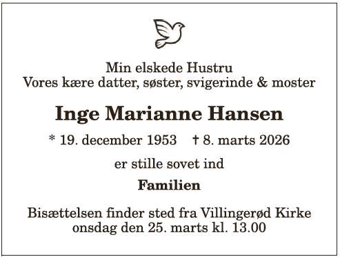 Inge Marianne Hansen - 1210404349