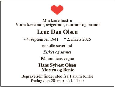 Lene Dan Olsen ID. 72553