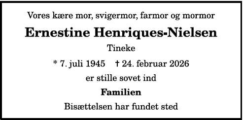 Ernestine Henriques-Nielsen - 1210402925