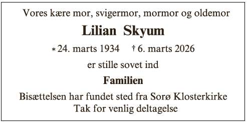 Lilian Irene Skyum - ID 72620
