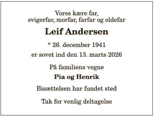 Leif Andersen - 1210404970