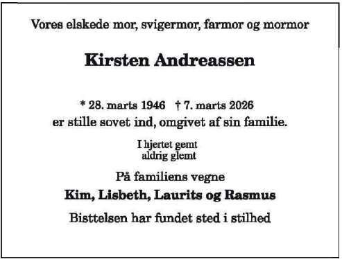 Kirsten Andreasen - ID 20753