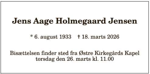 Jens Aage Holmegaard Jensen - 1210405223