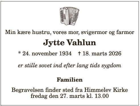 Jytte Johanne Vahlun - 1210405210