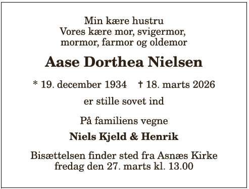 Aase Dorthea Nielsen - 1210405220