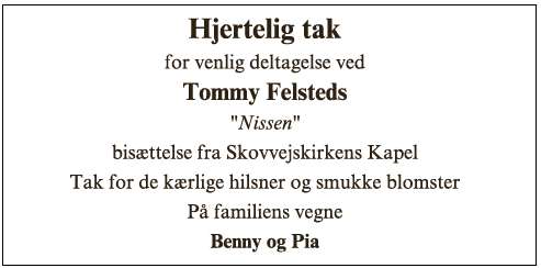 Tommy Felsted ID: 72929